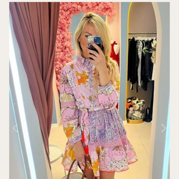 NWT Floral Pink and Orange Dress Cleobella Style.